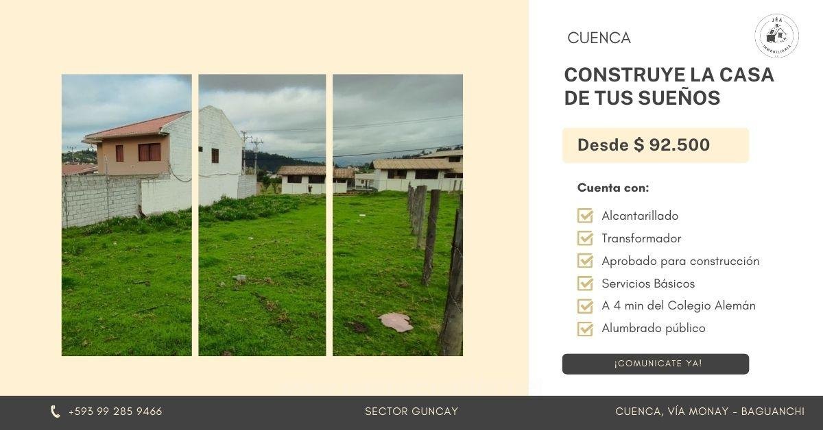 Terreno en Venta Guncay Cuenca 487 m²