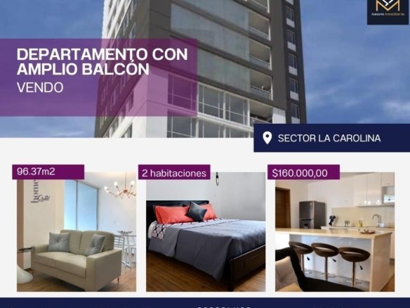 Departamento amoblado en venta La Carolina ideal para Airbnb