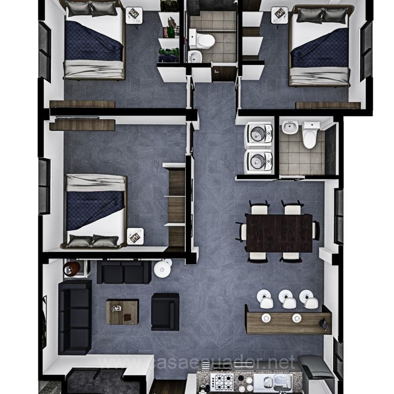 Casas de 90 m² para terreno propio en Ecuador