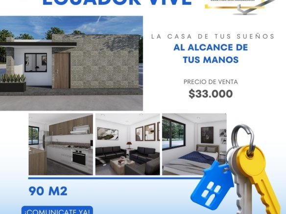 Casas de 90 m² para terreno propio en Ecuador