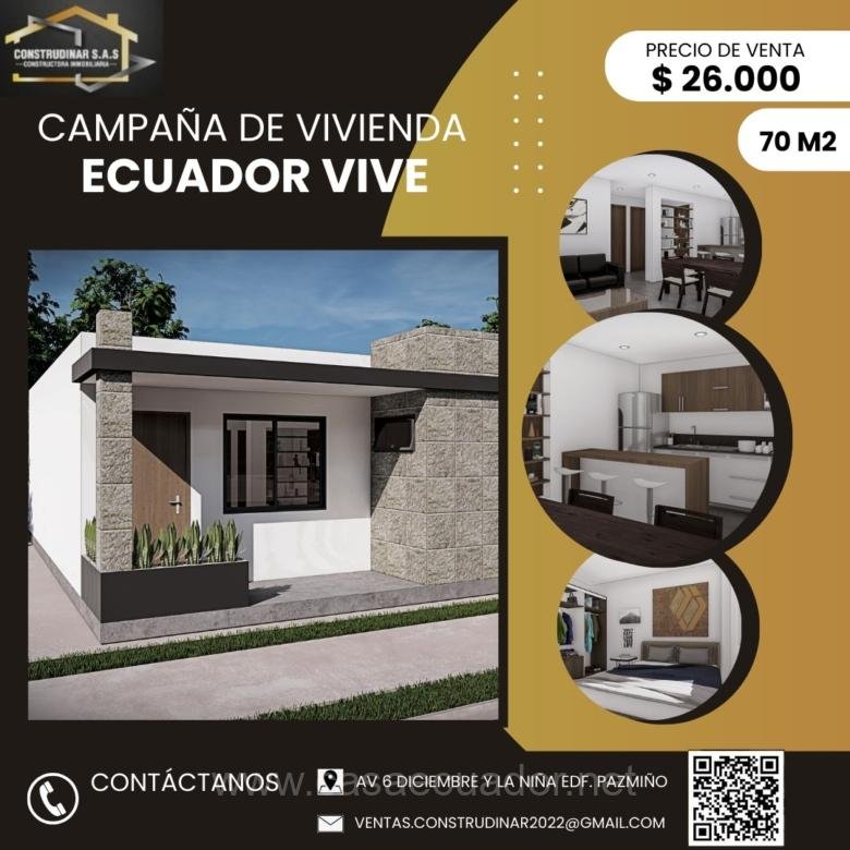 Casas de interés social para terreno propio Ecuador