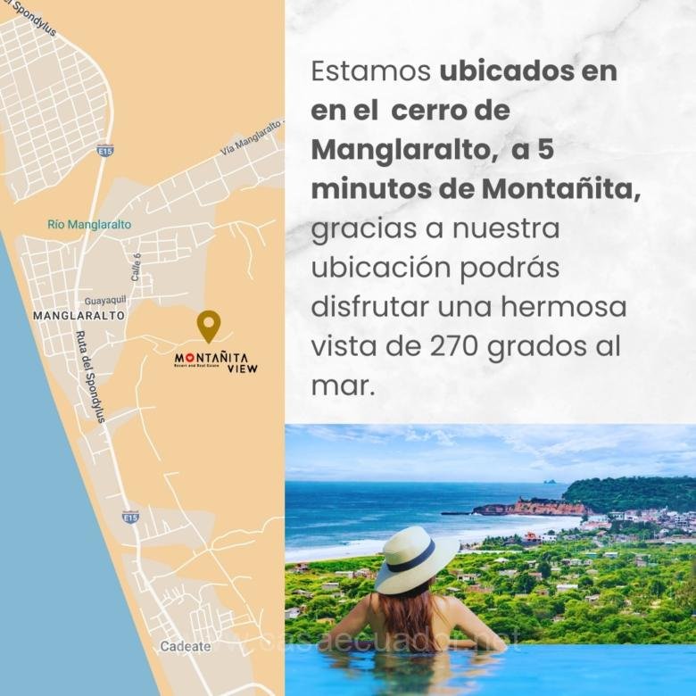 Terreno con vista al mar en Manglaralto