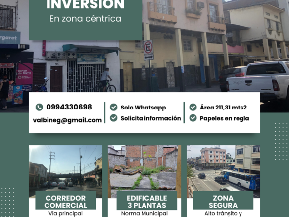 Terreno comercial en Avenida Portete Guayaquil