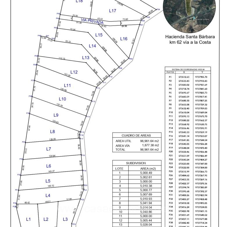 Terreno en venta vía a la Costa