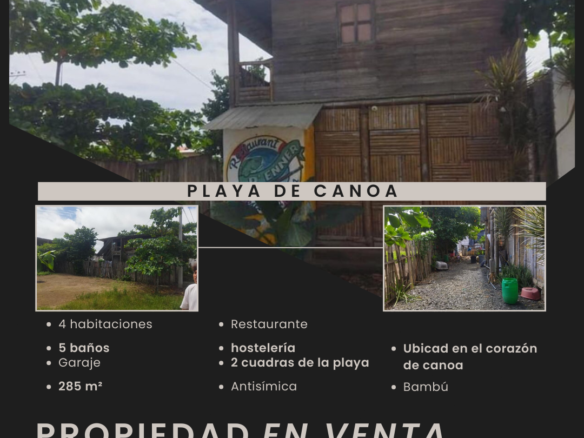 Propiedad comercial en venta en Canoa