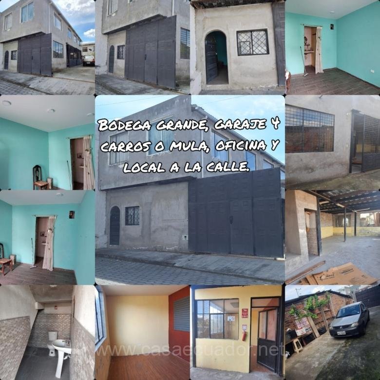 Casa con Departamento, Bodega y Local Comercial en Venta en Ibarra