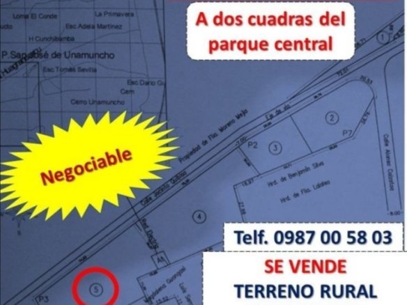 Terreno en Venta en Unamuncho Ambato
