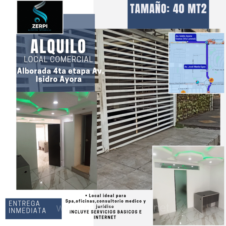 Alquilo local comercial en Alborada 4ta etapa