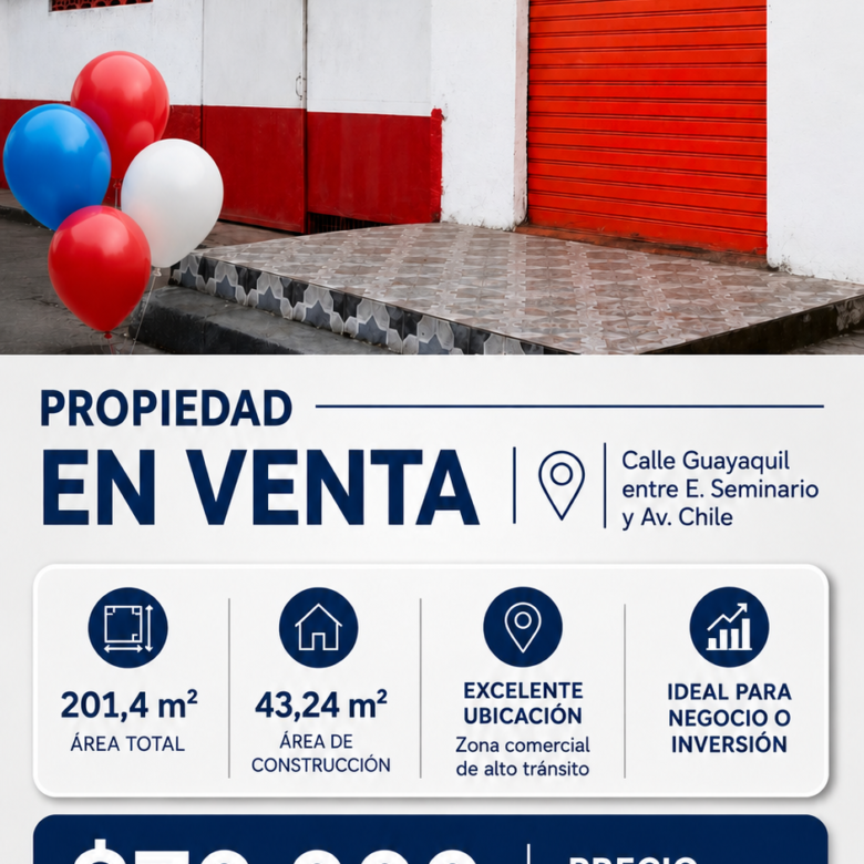 PROPIEDAD EN VENTA, centro del Cantón Milagro