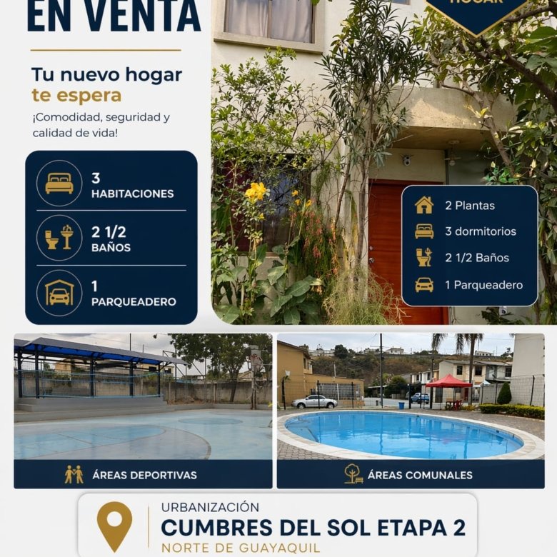 Casa en venta, norte de Guayaquil, precio negociable