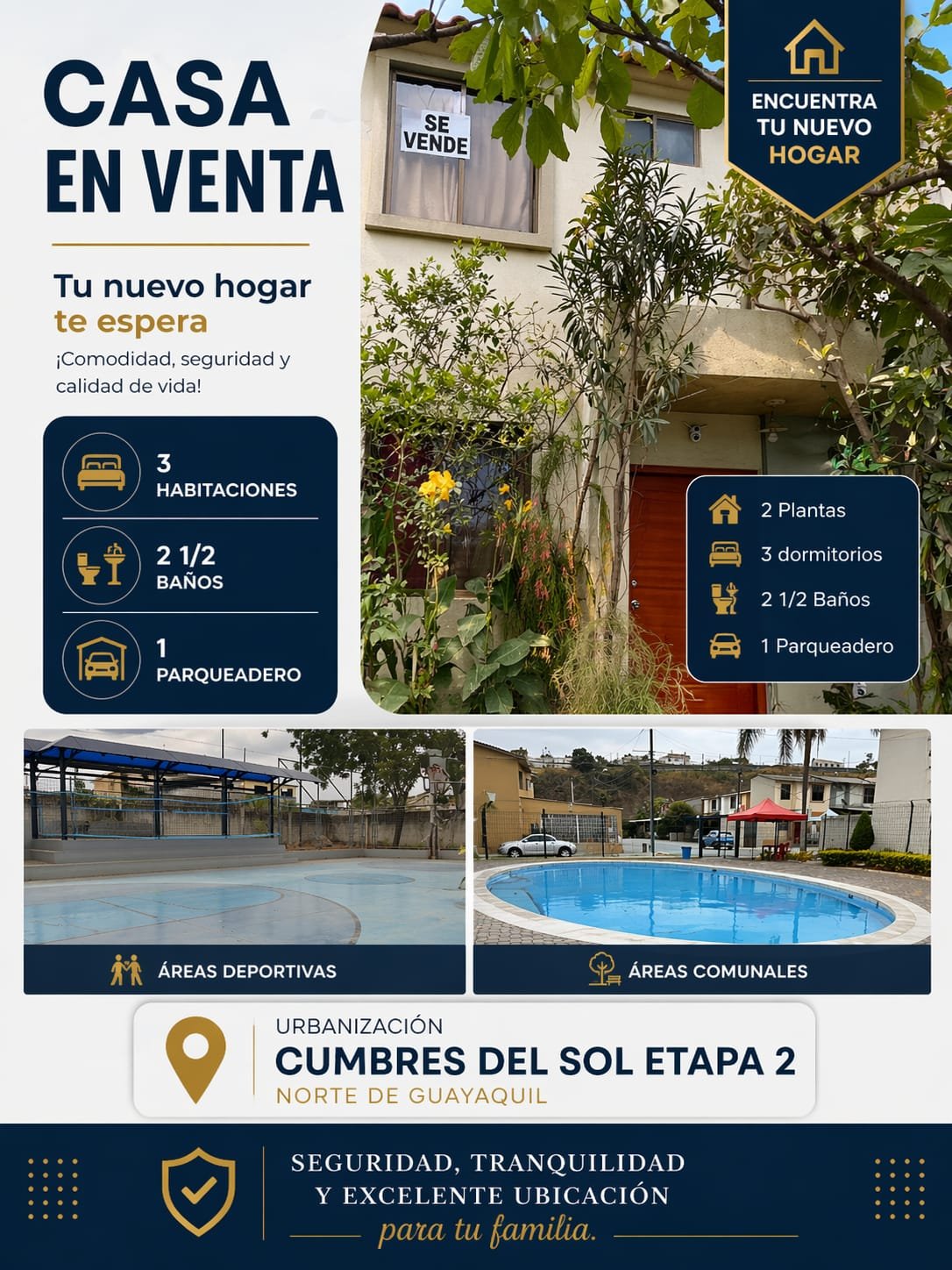Casa en venta, norte de Guayaquil, precio negociable