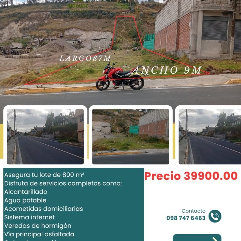 Terreno en venta en Latacunga