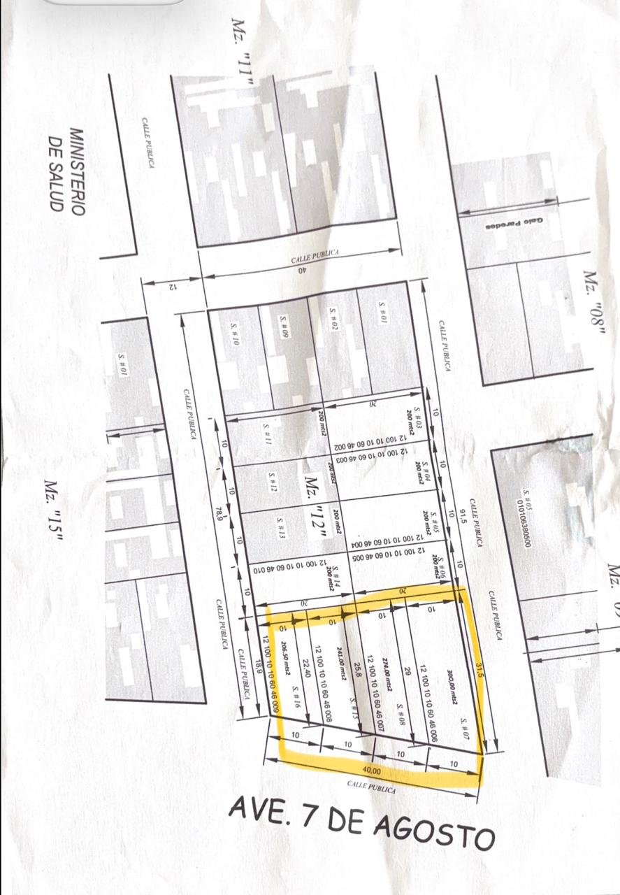 Terreno Comercial Centrico-Via Principal 7 De Agosto