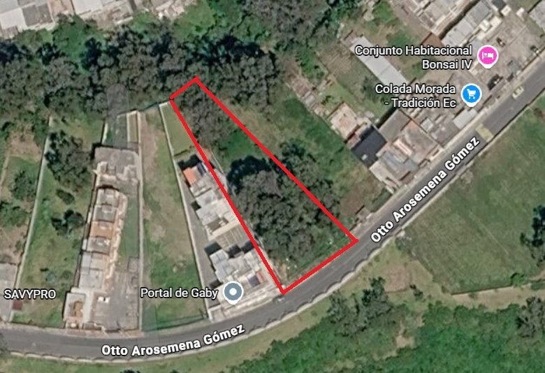 Terreno de 1.373 m² en Conocoto, Puente 2 de la Autopista Rumiñahui